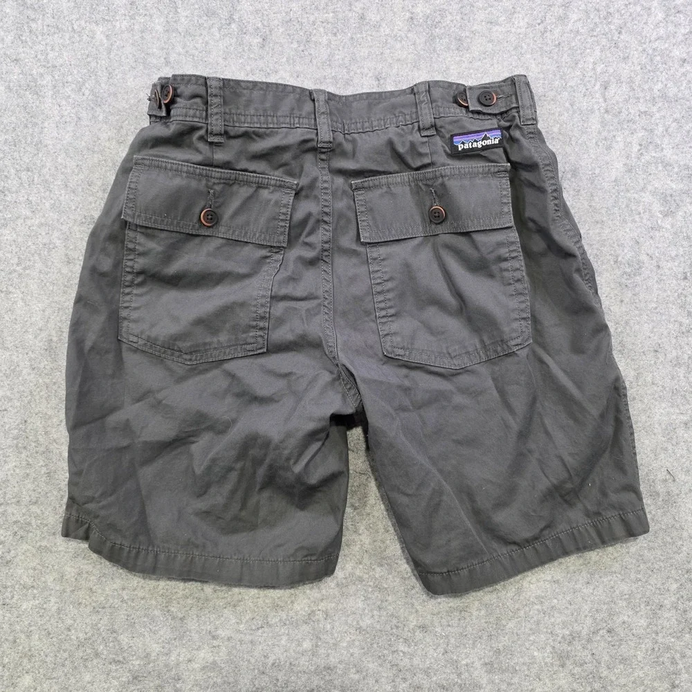 Patagonia Organic Cotton Twill Utility Shorts Mens 28 Gray Cargo Casual Pockets